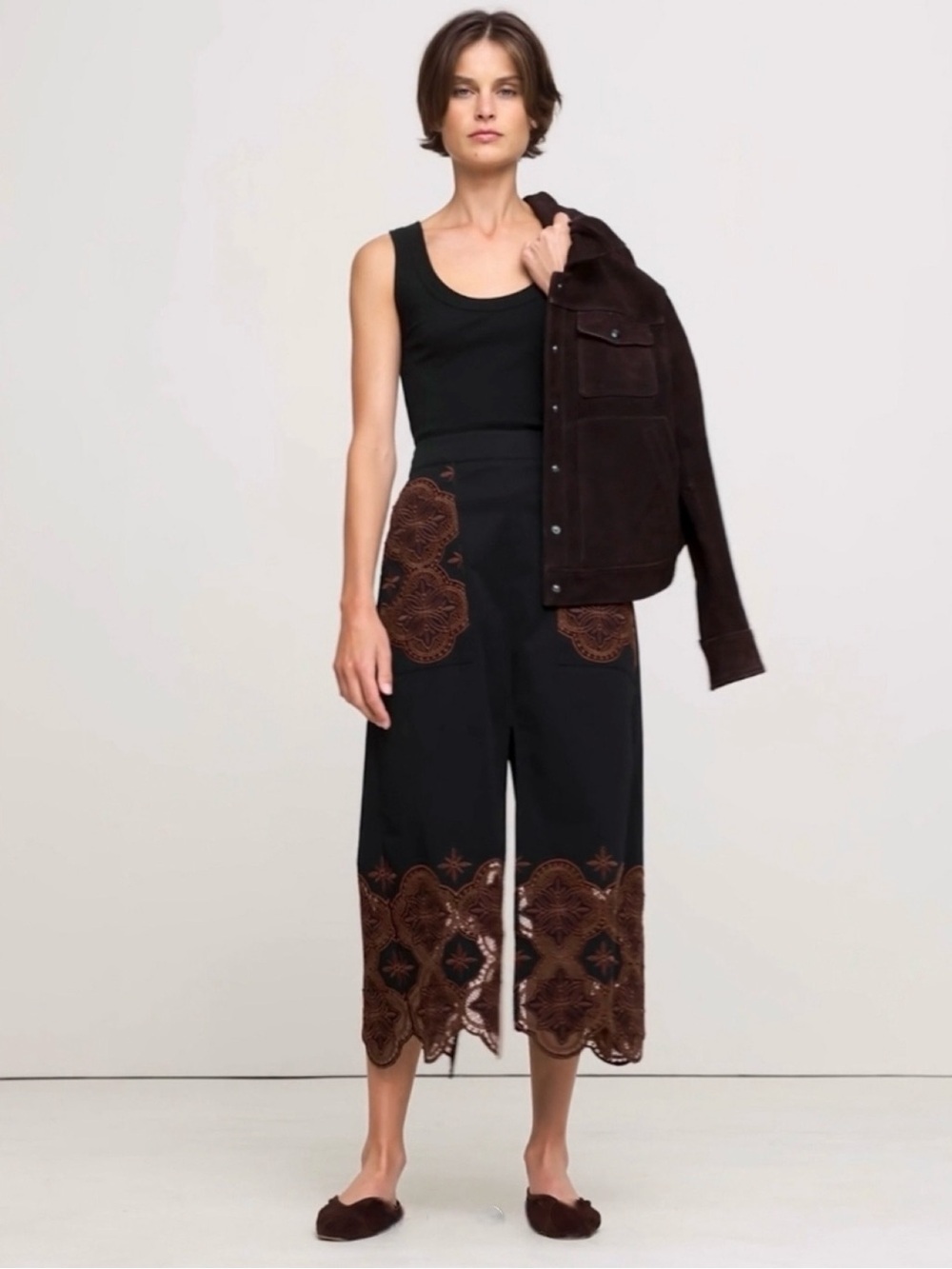 NWT Banana Republic Embroudered Corduroy Midi Skirt